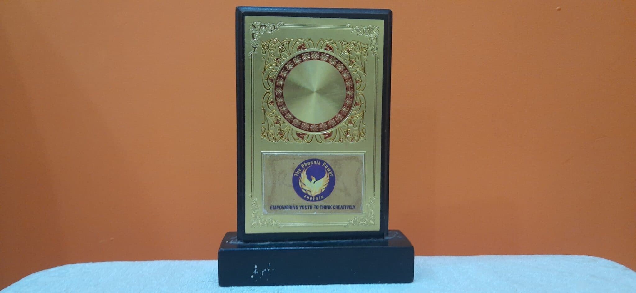 Framed award presented to Sanjay Choubey