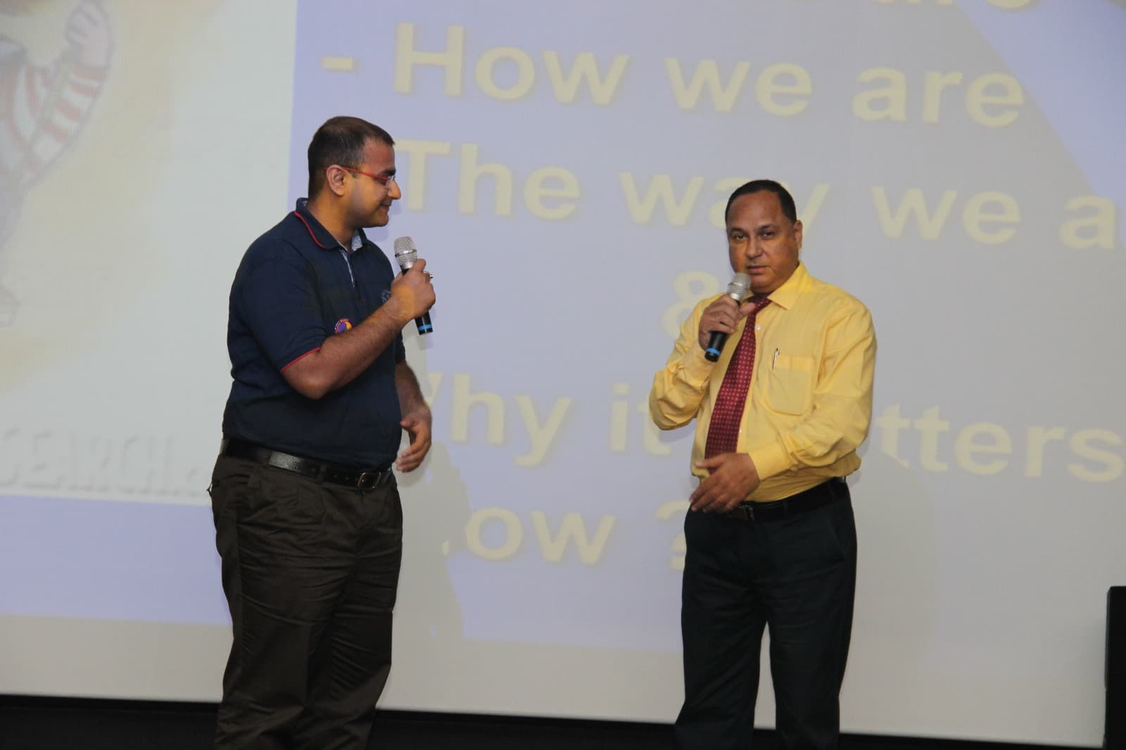 Sanjay Choubey presenting at a seminar on personal style