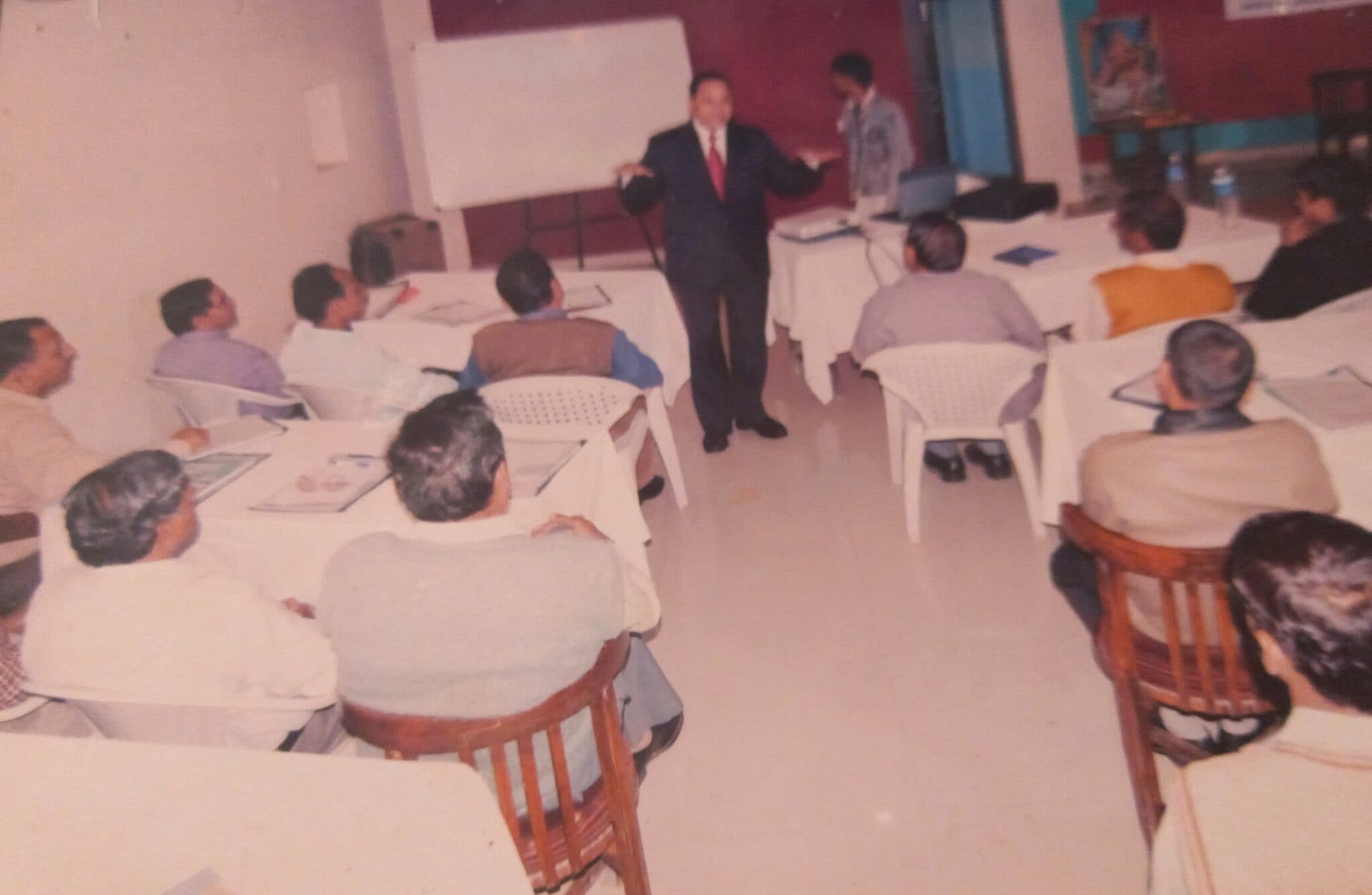 Sanjay Choubey conducting a training session for executives
